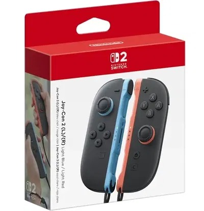 Nintendo Switch 2 Joy Con Controllers Light Blue & Light Red