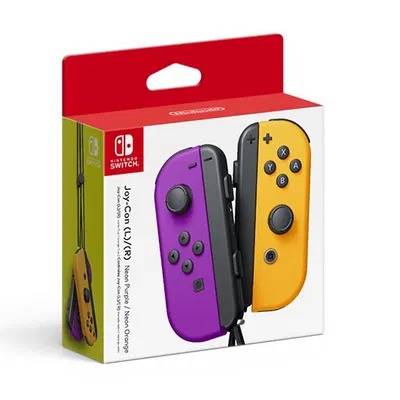 Nintendo Switch Joy Con Controllers Neon Purple & Orange